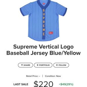 Supreme Baseball Jersey